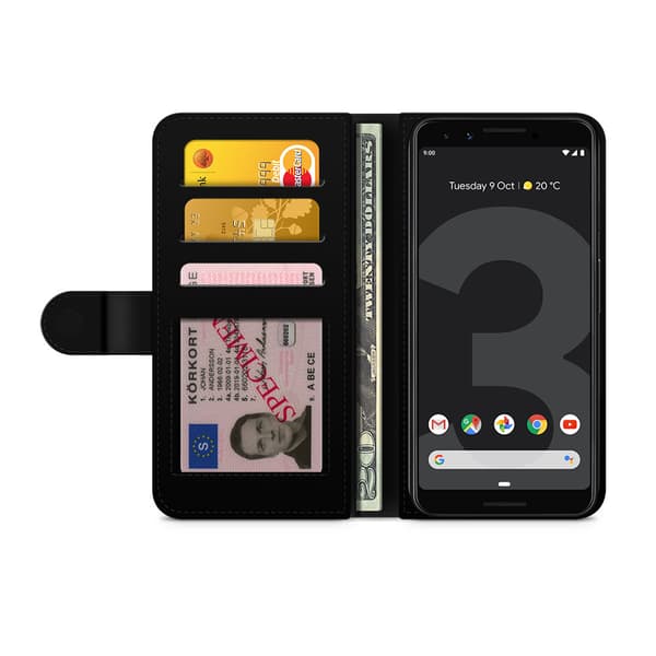 Bjornberry Plånboksfodral Google Pixel 3 - Orange 70-tal