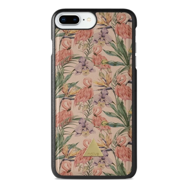 Naive iPhone 7 Plus Skal - Flamingos & Flowers