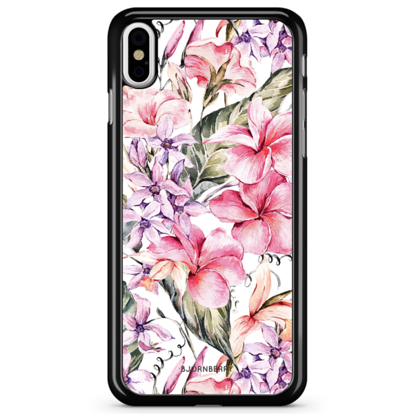 Bjornberry Skal iPhone X / XS - Vattenfärg Blommor