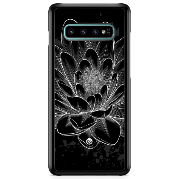 Bjornberry Skal Samsung Galaxy S10 - Svart/Vit Lotus