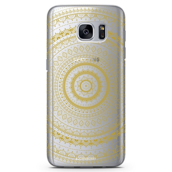 Bjornberry Samsung Galaxy S6 TPU Skal - Guld Mandala