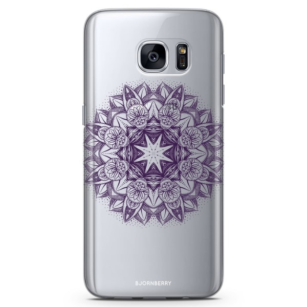 Bjornberry Samsung Galaxy S6 Edge TPU Skal -Lila Mandala