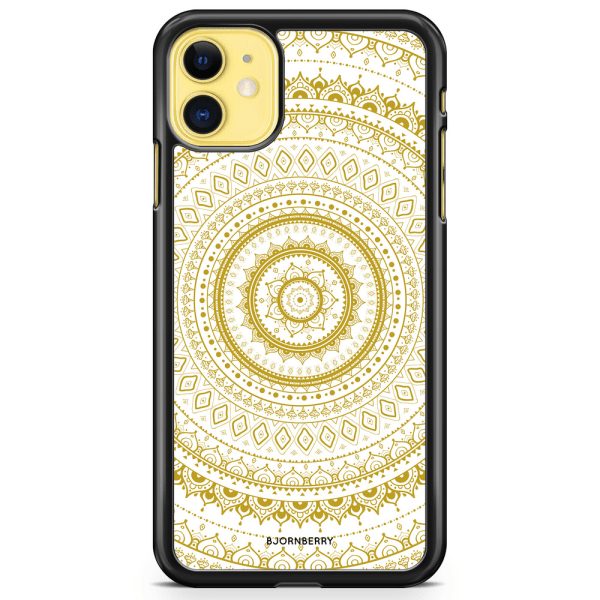 Bjornberry Hårdskal iPhone 11 - Vit Guld Mandala