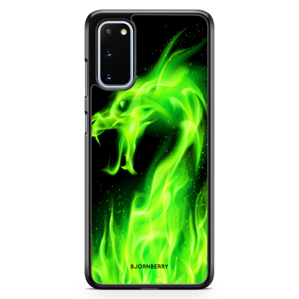 Bjornberry Skal Samsung Galaxy S20 - Grön Flames Dragon
