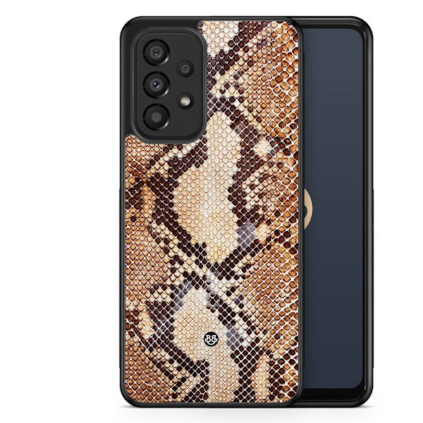 Bjornberry Skal Samsung Galaxy A33 5G -Brun Ormskinn