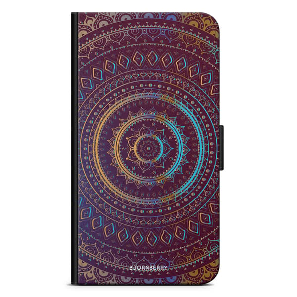 Bjornberry Plånboksfodral Google Pixel - Lila/Guld Mandala