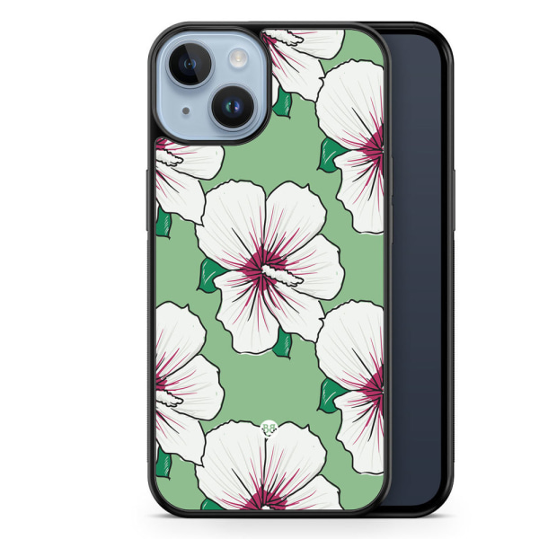 Bjornberry Skal iPhone 14 Plus - Gräddvita Blommor
