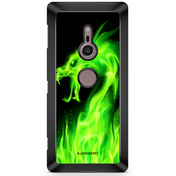 Bjornberry Sony Xperia XZ2 Skal - Grön Flames Dragon