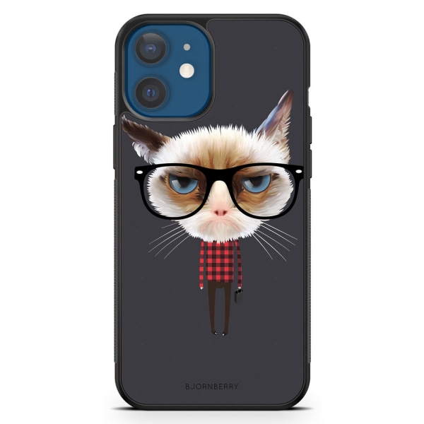 Bjornberry Hårdskal iPhone 12 Mini - Hipster Katt
