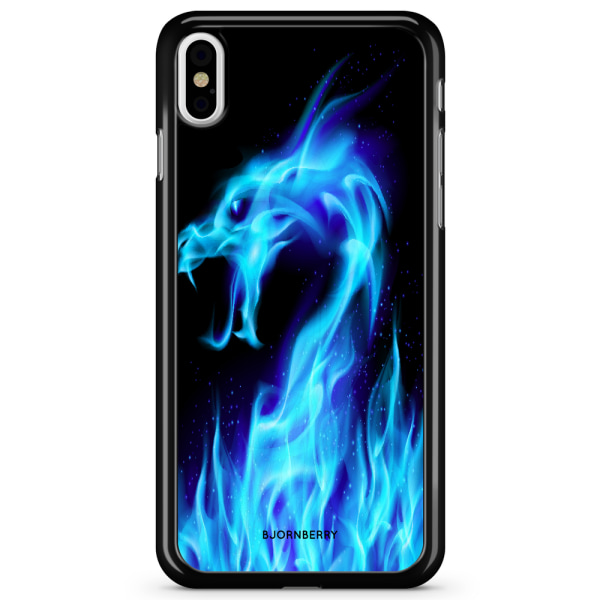 Bjornberry Skal iPhone X / XS - Blå Flames Dragon