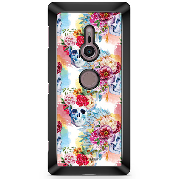 Bjornberry Sony Xperia XZ2 Skal - Dödskallar & Blommor