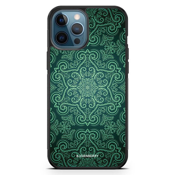 Bjornberry Hårdskal iPhone 12 Pro - Grön Retromönster