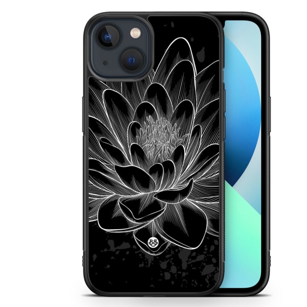 Bjornberry Skal iPhone 13 Mini - Svart/Vit Lotus