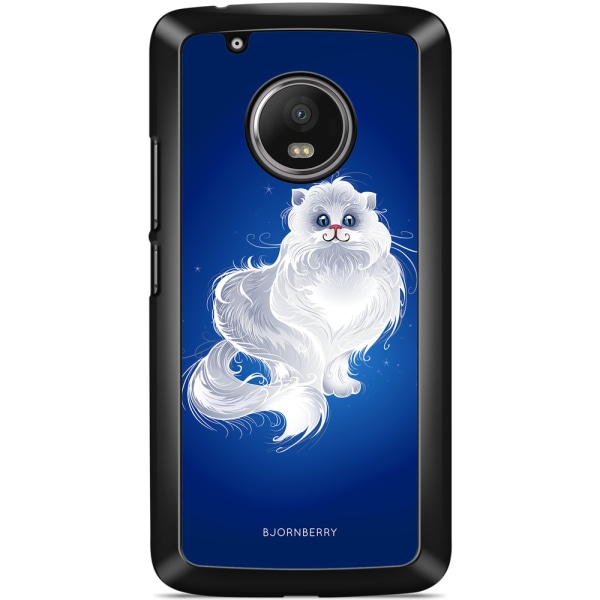 Bjornberry Skal Moto G5 Plus - Vit Katt