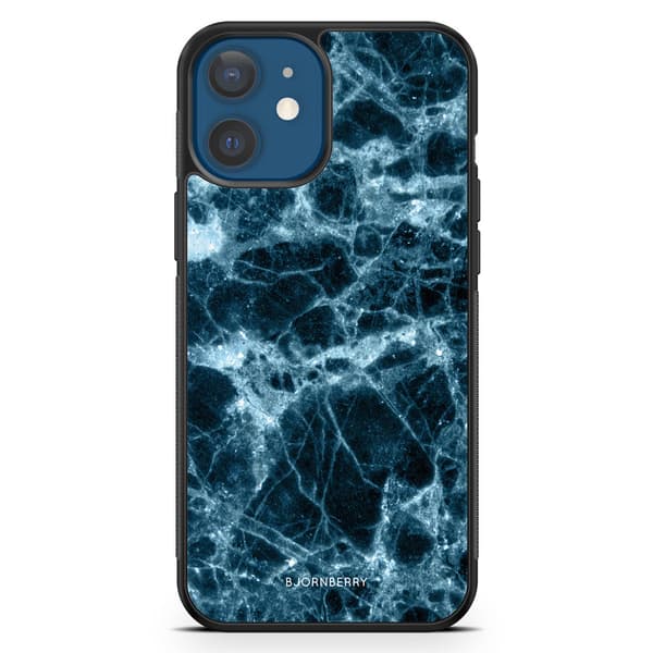 Bjornberry Hårdskal iPhone 12 Mini - Blå Marmor