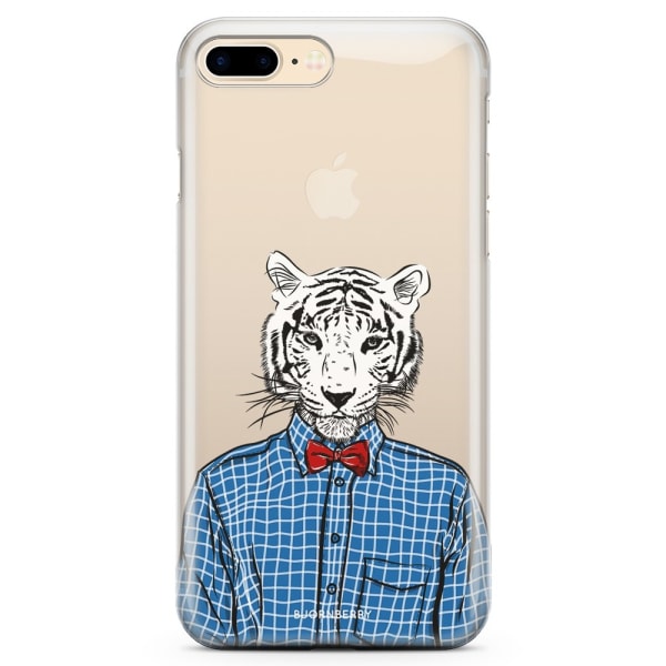 Bjornberry iPhone 7 Plus TPU Skal - Hipster Tiger
