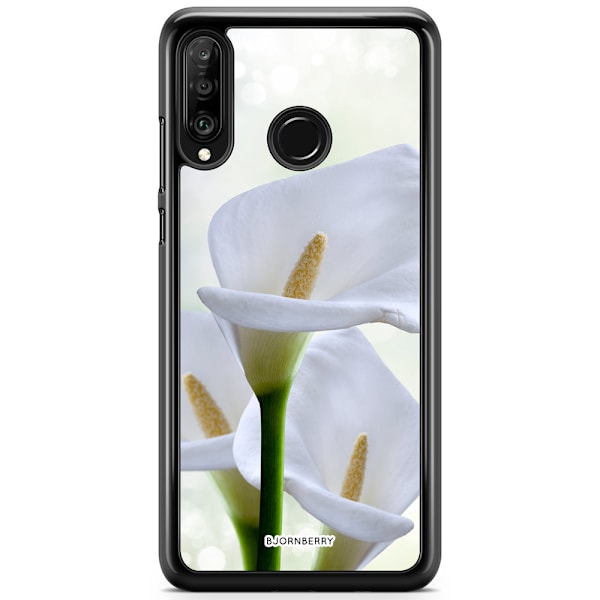 Bjornberry Hårdskal Huawei P30 Lite - Vit Blomma