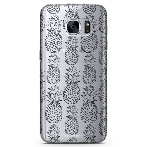 Bjornberry Samsung Galaxy S7 TPU Skal - Svart Ananas
