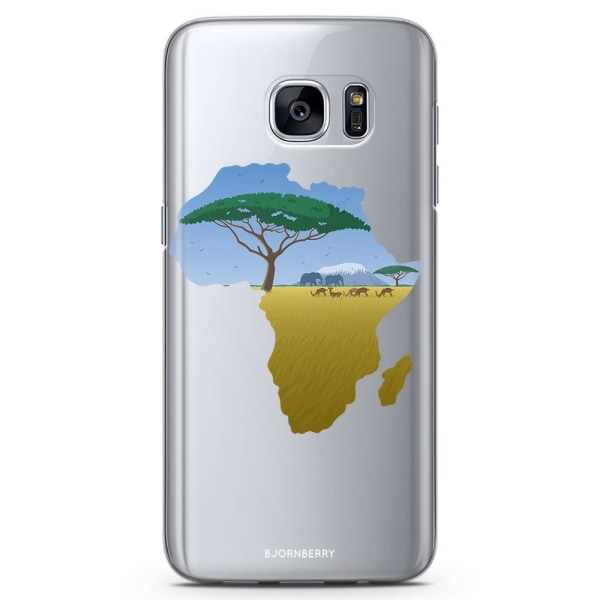 Bjornberry Samsung Galaxy S6 Edge TPU Skal -Afrika Blå