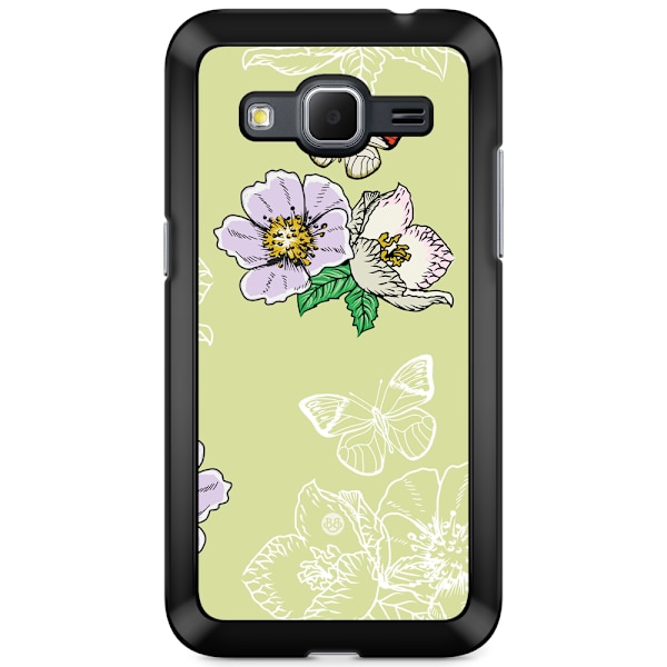 Bjornberry Skal Samsung Galaxy Core Prime - Fjärilsblomma