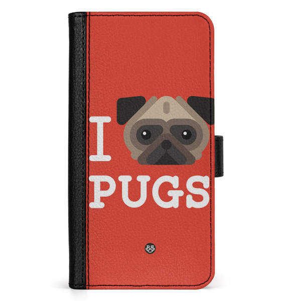 Bjornberry iPhone 15 Plus Fodral - I Love Pugs