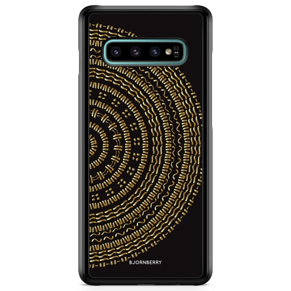 Bjornberry Skal Samsung Galaxy S10 - Mandala Guld/Svart