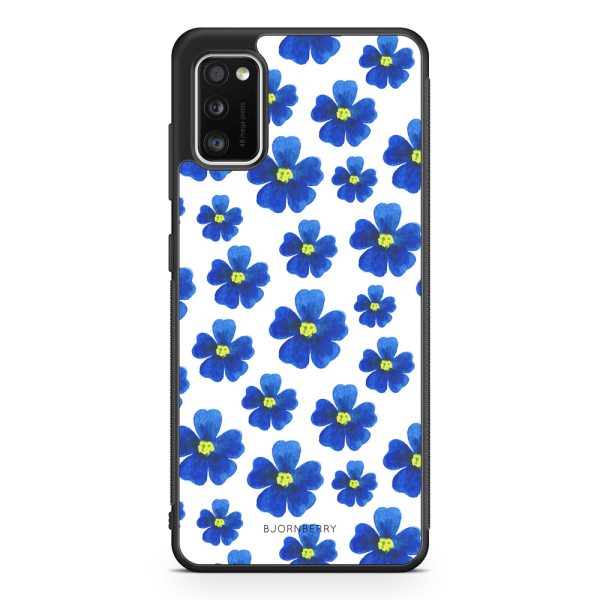 Bjornberry Skal Samsung Galaxy A41 - Blå Blommor