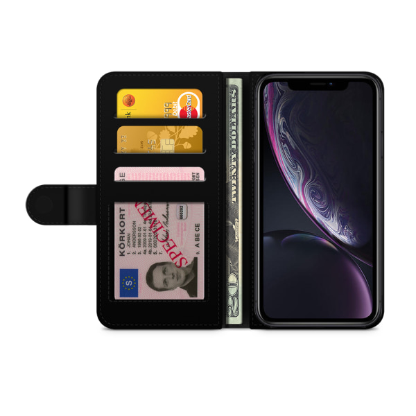 Bjornberry Plånboksfodral iPhone XR - Blå Marmor