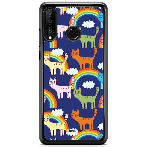 Bjornberry Hårdskal Huawei P30 Lite - Katter & Regnbågar