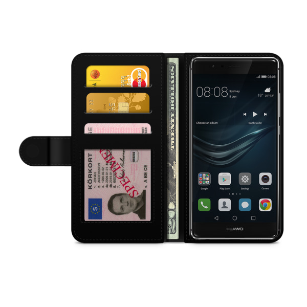 Bjornberry Plånboksfodral Huawei P9 Lite - Färg Cirklar