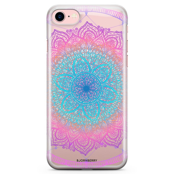 Bjornberry iPhone 7 TPU Skal - Pastell Mandala