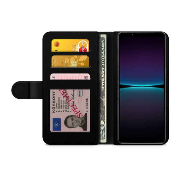 Bjornberry Fodral Sony Xperia 1 IV - Lila/Guld Mandala