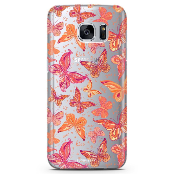 Bjornberry Samsung Galaxy S7 Edge TPU Skal -Fjärilar