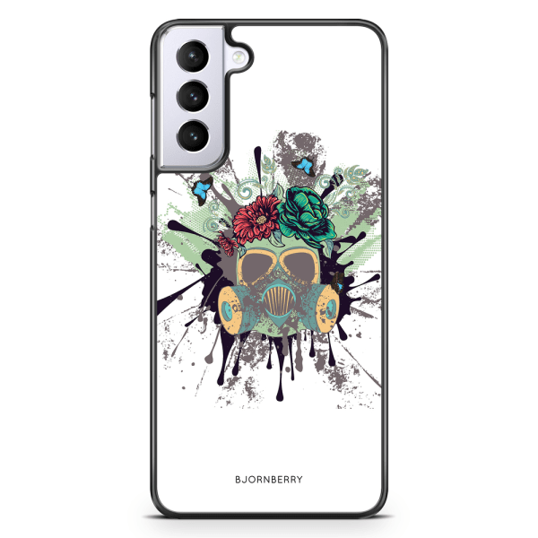 Bjornberry Skal Samsung Galaxy S21 Plus - Gas Mask Blommor