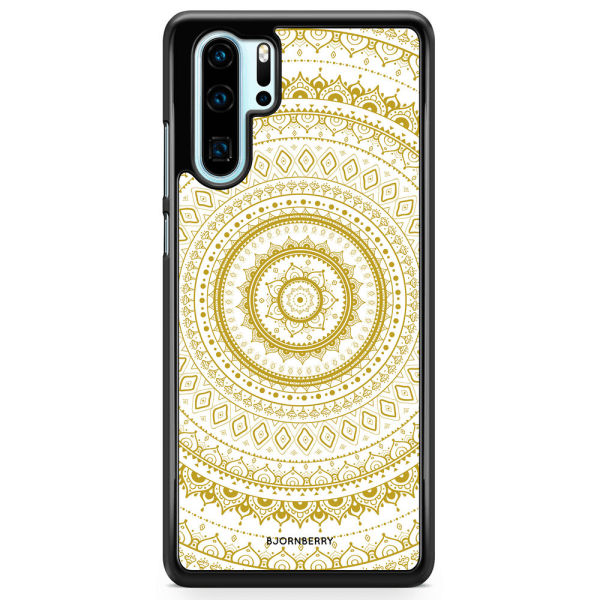 Bjornberry Hårdskal Huawei P30 Pro - Vit Guld Mandala