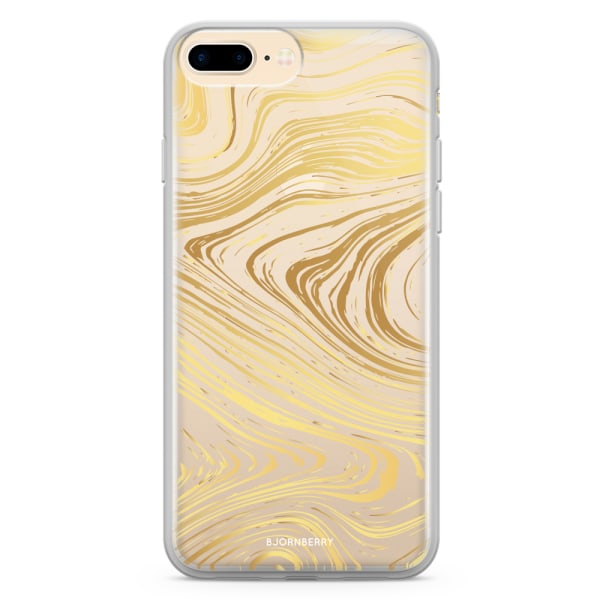 Bjornberry Skal Hybrid iPhone 7 Plus - Guld Marmor