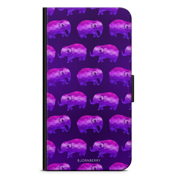Bjornberry Plånboksfodral OnePlus 7 - Lila Elefanter