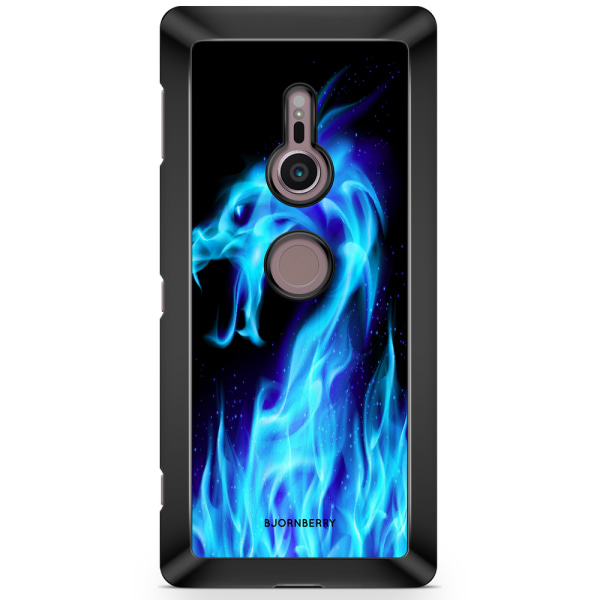 Bjornberry Sony Xperia XZ2 Skal - Blå Flames Dragon