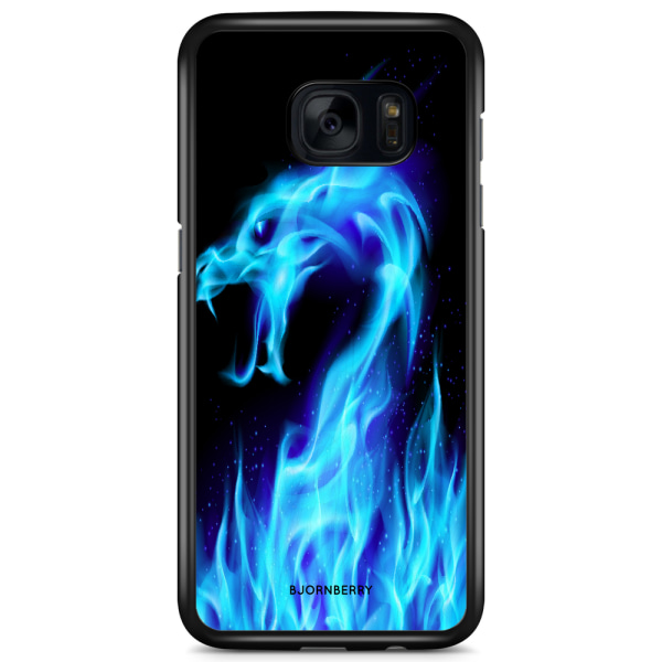 Bjornberry Skal Samsung Galaxy S7 Edge - Blå Flames Dragon