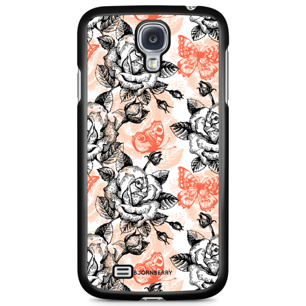 Bjornberry Skal Samsung Galaxy S4 - Fjärilar & Rosor