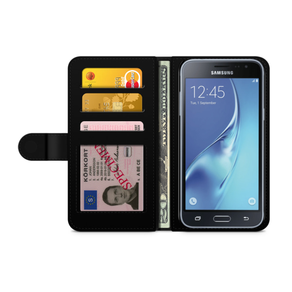 Bjornberry Fodral Samsung Galaxy J3 (2016)- Retro Mönster