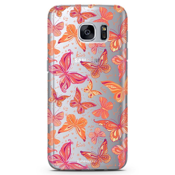 Bjornberry Samsung Galaxy S6 Edge TPU Skal -Fjärilar