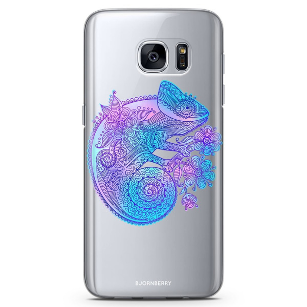Bjornberry Samsung Galaxy S7 Edge TPU Skal -Mandala Kameleont