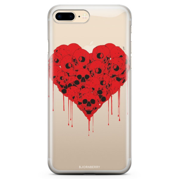 Bjornberry iPhone 7 Plus TPU Skal - Skull Heart