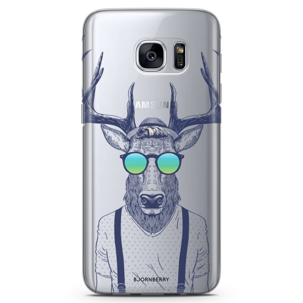 Bjornberry Samsung Galaxy S6 Edge TPU Skal -Hipster Älg