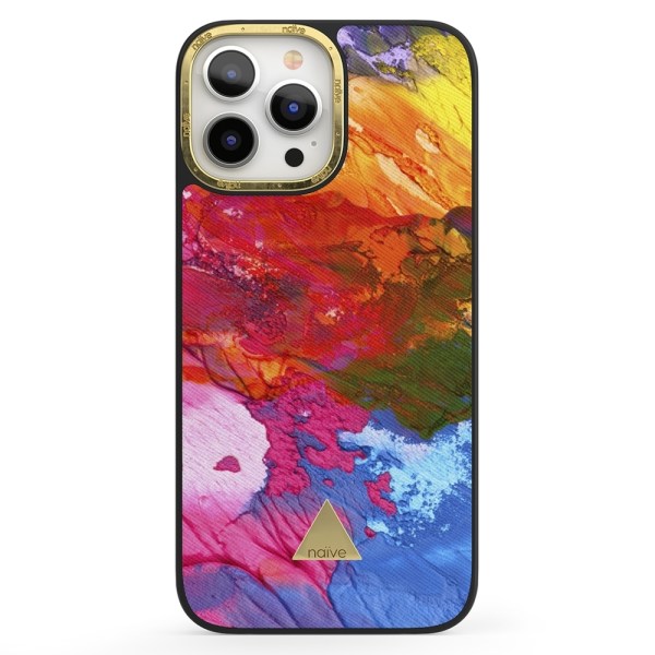 Naive iPhone 13 Pro Max Skal - Rainbow Ink