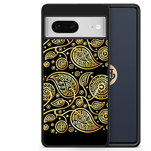 Bjornberry Skal Google Pixel 7 - Guld Blommor
