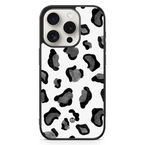 Bjornberry Skal iPhone 15 Pro - Grå Leopard