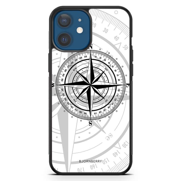 Bjornberry Hårdskal iPhone 12 Mini - Kompass Vit