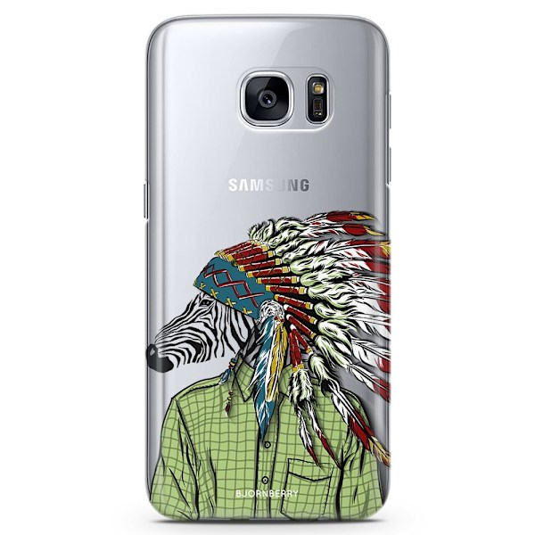 Bjornberry Samsung Galaxy S6 Edge TPU Skal -Hipster Zebra